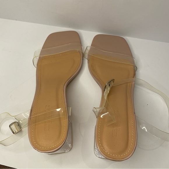 ASOS Wide Clear Heeled Sandals 9W - Picture 9 of 13